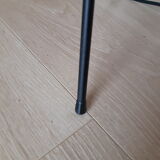 Black tripod floor lamp, magazine holder with scoubidou , vintage , 50s