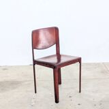 Lot de 4 chaises Matteo Grassi cuir rouge