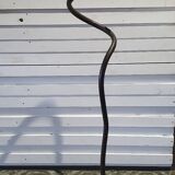 Lampadaire vintage serpent métal pied travertin avec verre de Murano