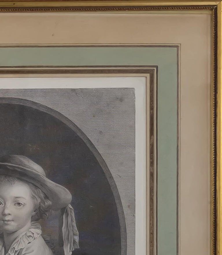 François Hubert Drouais, "young boy playing cards" engraving, eighteenth