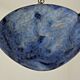 French Vintage Single Light Blue Art Glass Ceiling Light 3 Chains & Fitting