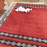 Vintage Berber wool carpet