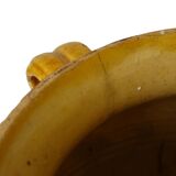 Pot à confit ancien français à glaçure jaune