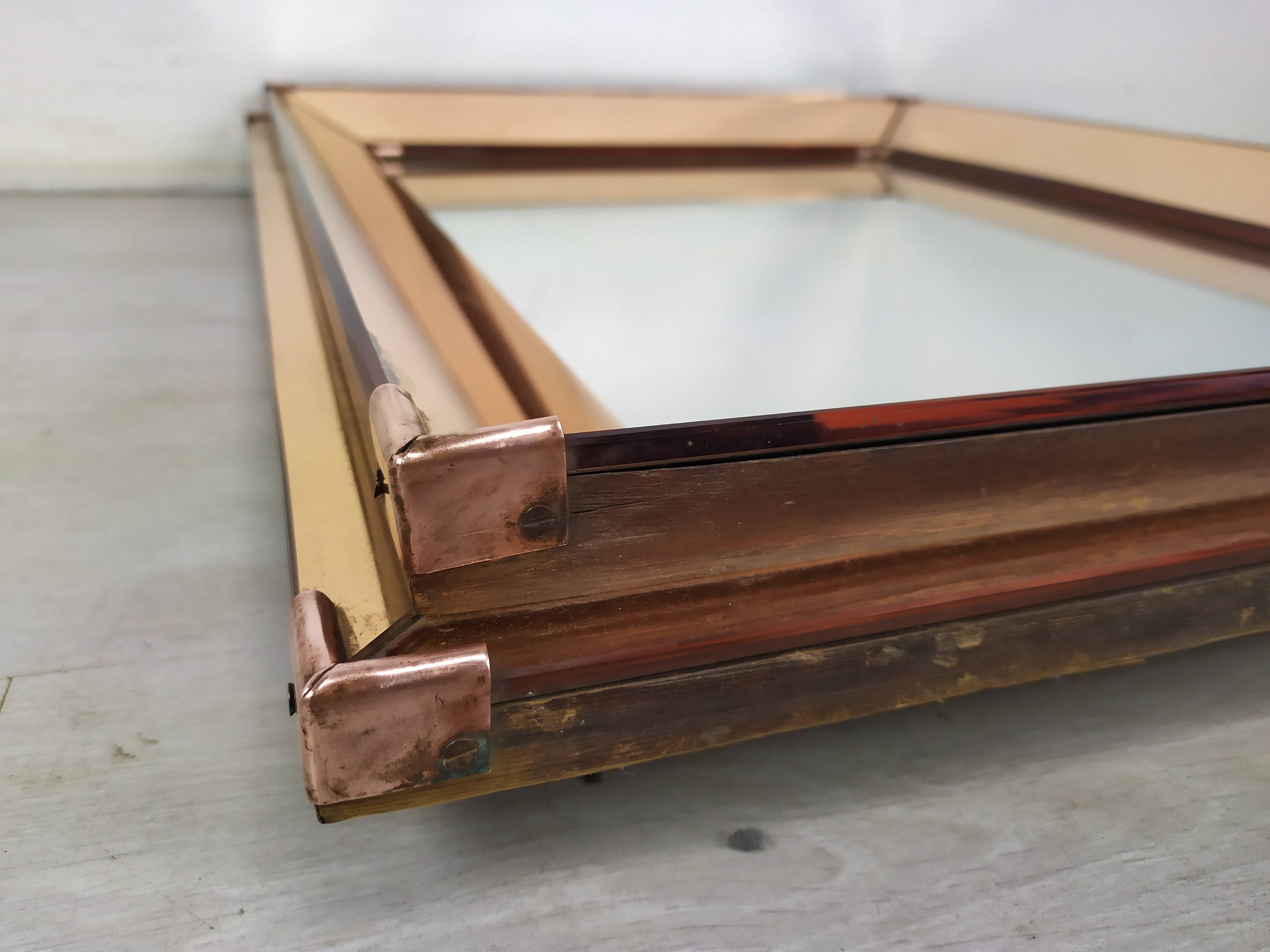 Pink art deco mirror