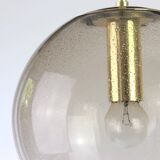 Lustre Limburg in brass with smoked glass ball, Germany, 1970s