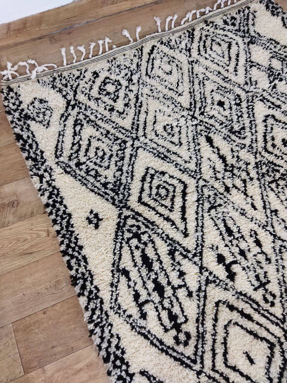 handmade abstract Berber rug 246 X 146 CM