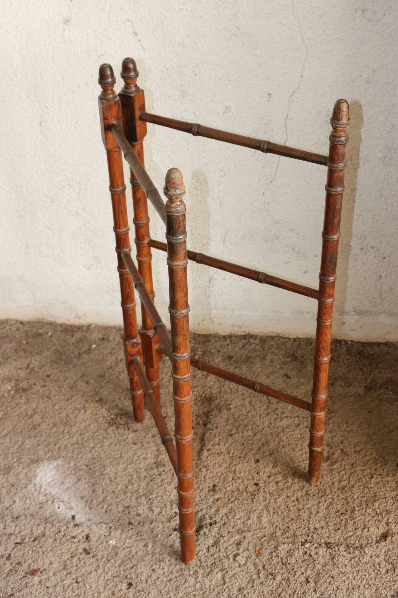 Antique folding towel rail
