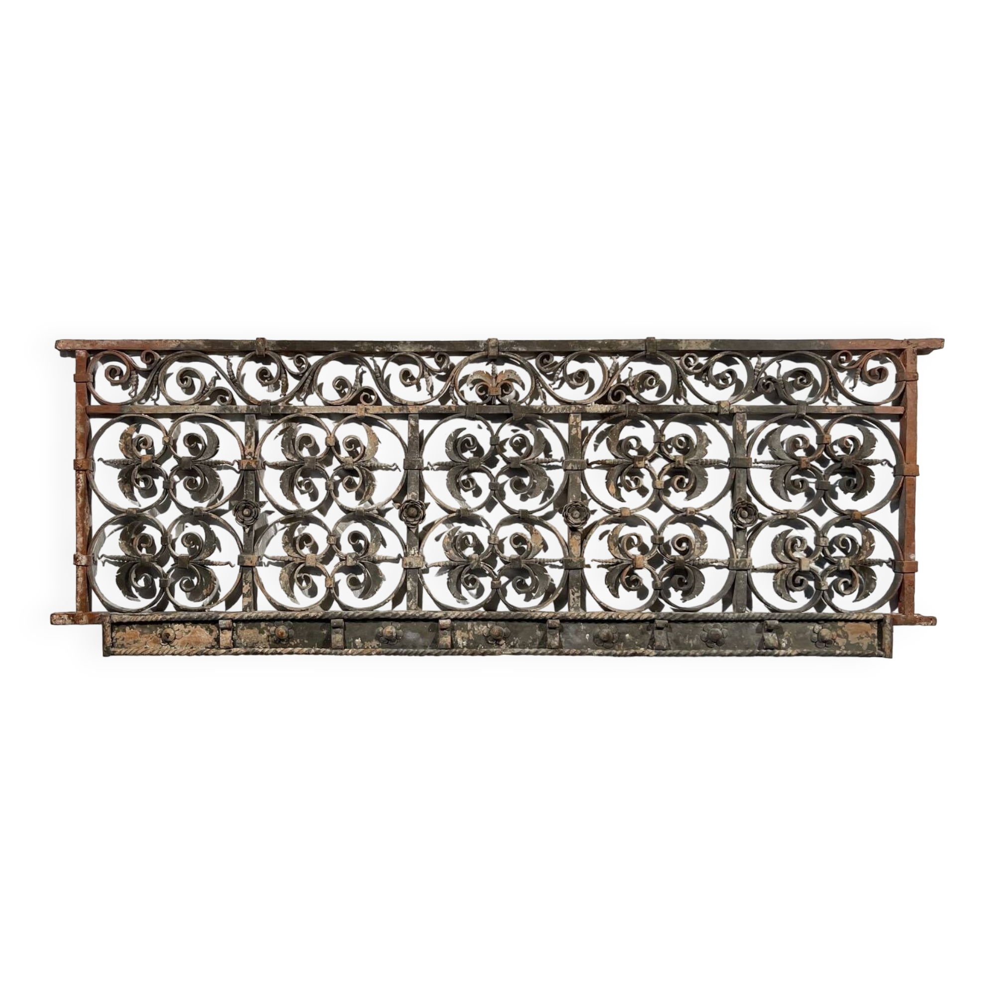 17th century wrought iron railing, balcony barrier railing