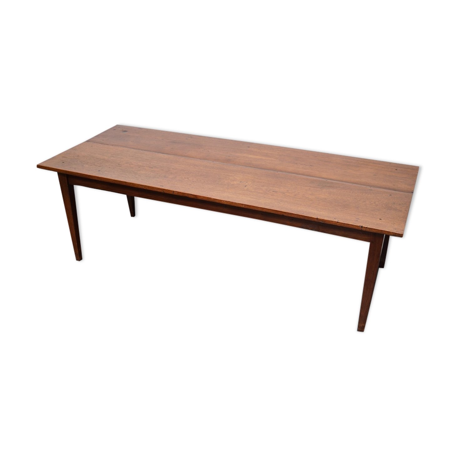 Large Antique 19th Century English Rustic Farmhouse Teak Dining Table