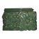 Green enamelled ceramic stove tile — finely sculpted Hungarian pattern from the late 19th century.