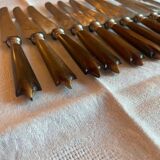 Box of 12 fine table knives from the late 19th century in horn.