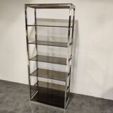 Vintage chrome bookcase, 1970