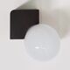 Vintage wall lamp in opaline glass and plastic 1970s