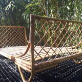 Bamboo and rattan bed