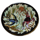 Vallauris dish signed Pugi