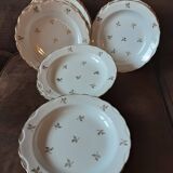 Set of 9 S&M fine porcelain soup plates