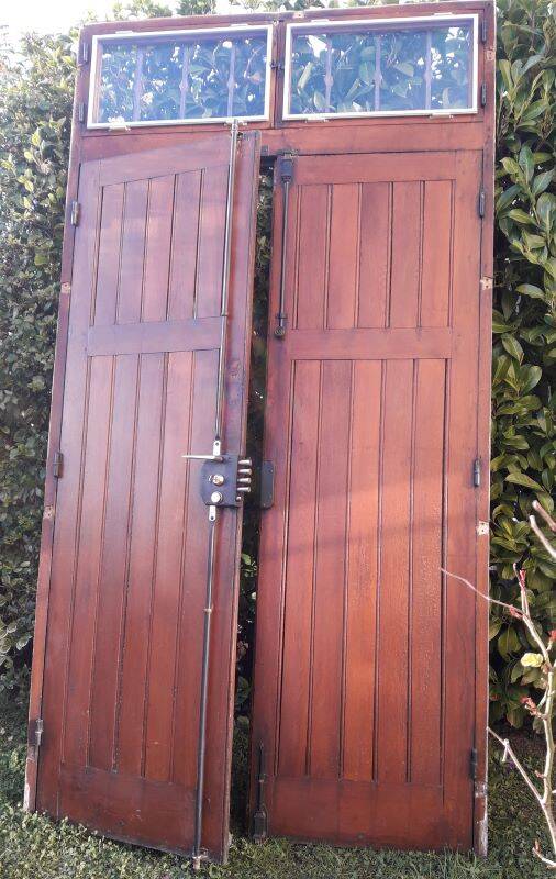 Double entrance door 227x142.2cm oak multi-point lock and frame