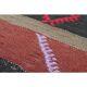 1970s Turkish Oushak Handmade  Red Brown Kilim Runner Rug 108x350