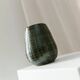 XL VEB Coswig DDR Mid-Century Ceramic Vase with Deep Green Glaze, 1970s Studio Piece