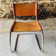 2 chairs MR10 by Ludwig Mies Van Der Rohe for Fasem, 1980