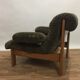 Fauteuil années 60 velours vert