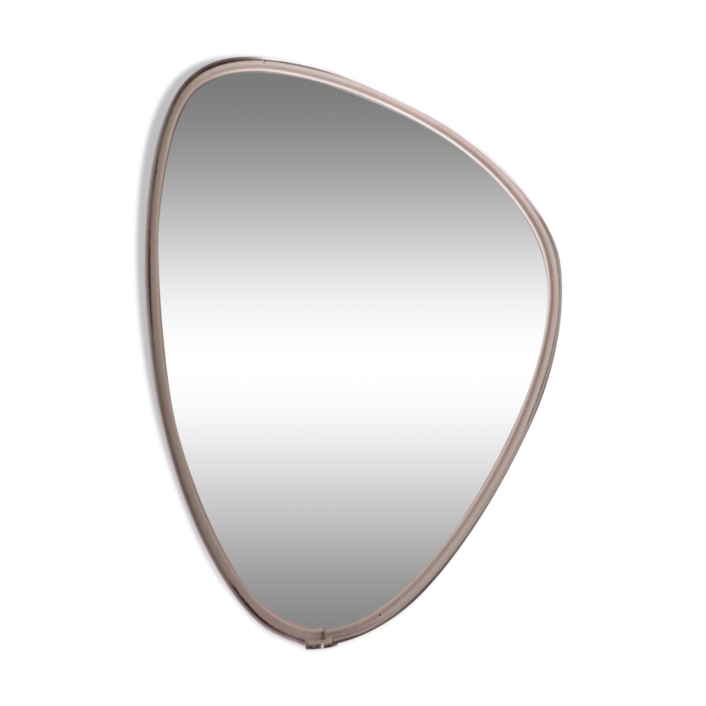 Free-form mirror with gold edge, 1950, 40x27 cm