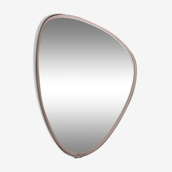 Free-form mirror with gold edge, 1950, 40x27 cm