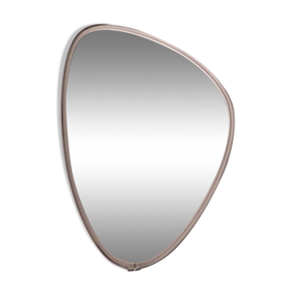 Free-form mirror with gold edge, 1950, 40x27 cm