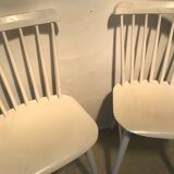 Pair of vintage chairs with compass footings