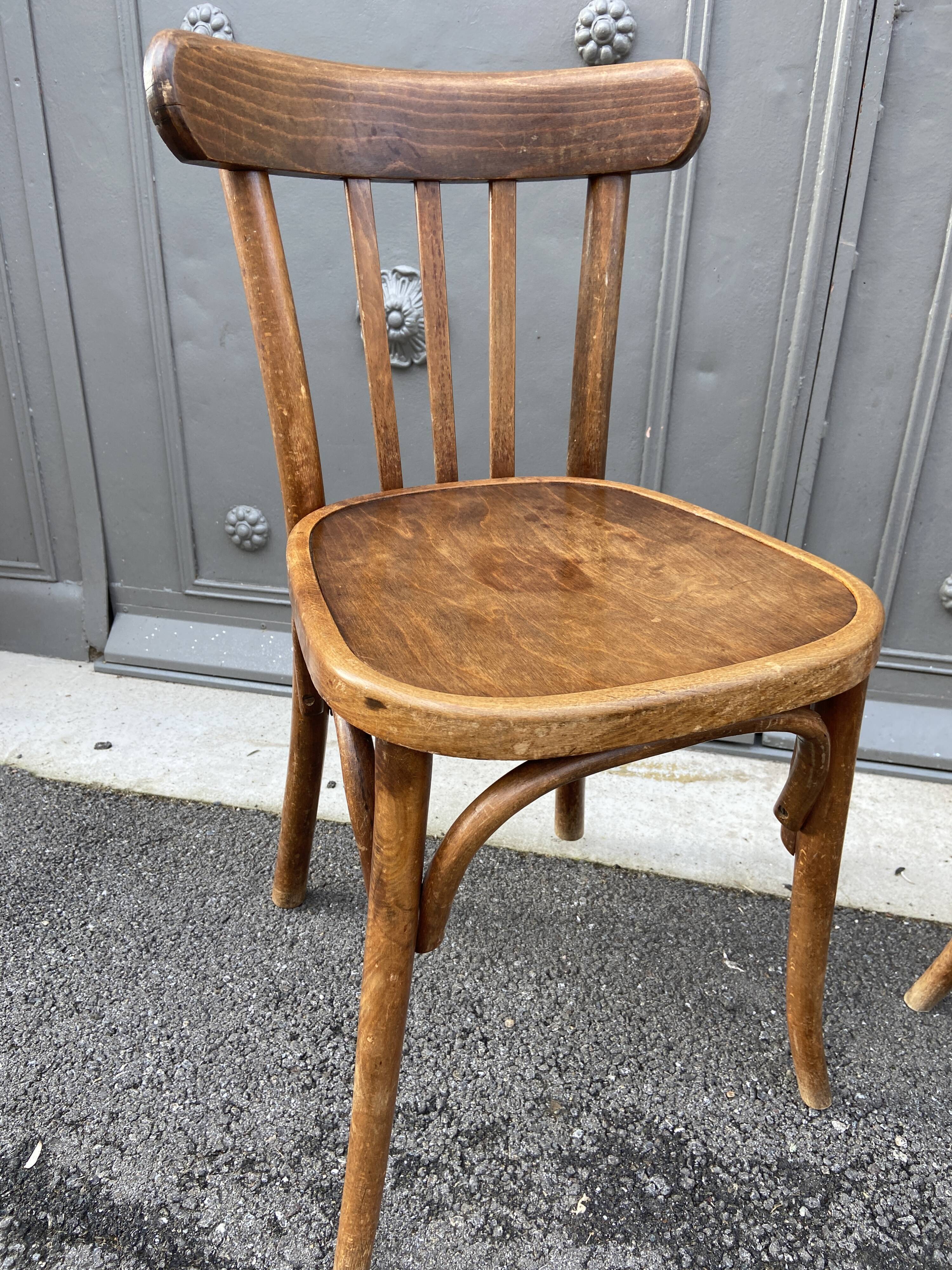 Pair of vintage 60s curved wood coffee chairs