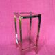 VINTAGE 1970 COFFEE TABLE SQUARE GOLD BRIGHT TUBE SQUARE 2 PLATTERS