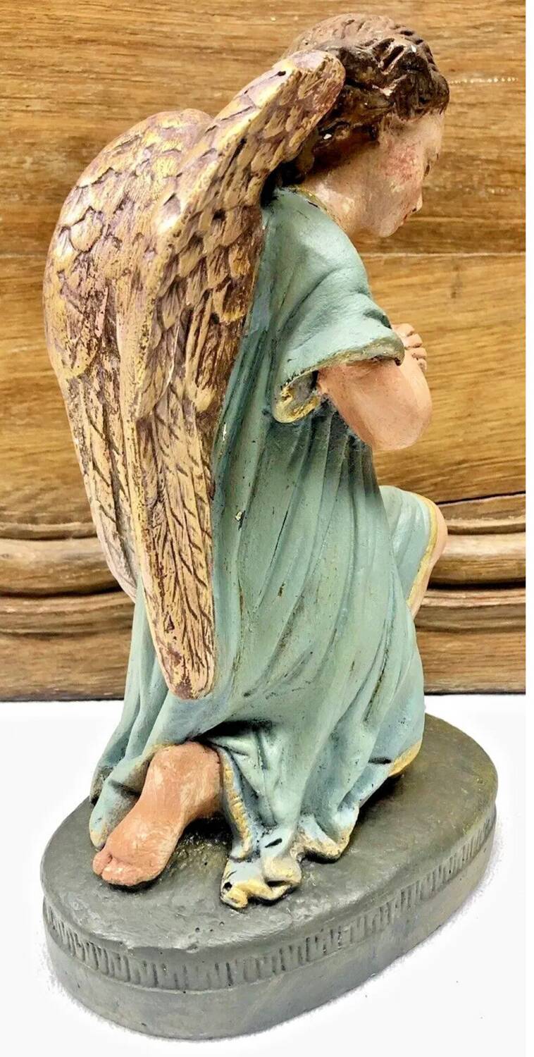 Altar angel statue 26.5 cm plaster santon church nativity scene