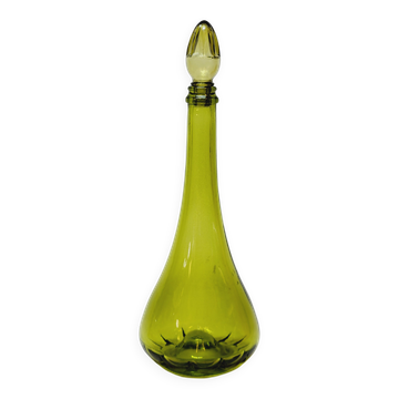 Carafe Italienne Vintage En Verre Vert