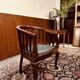 Chaise de bureau classique anglaise Chesterfield en cuir vert