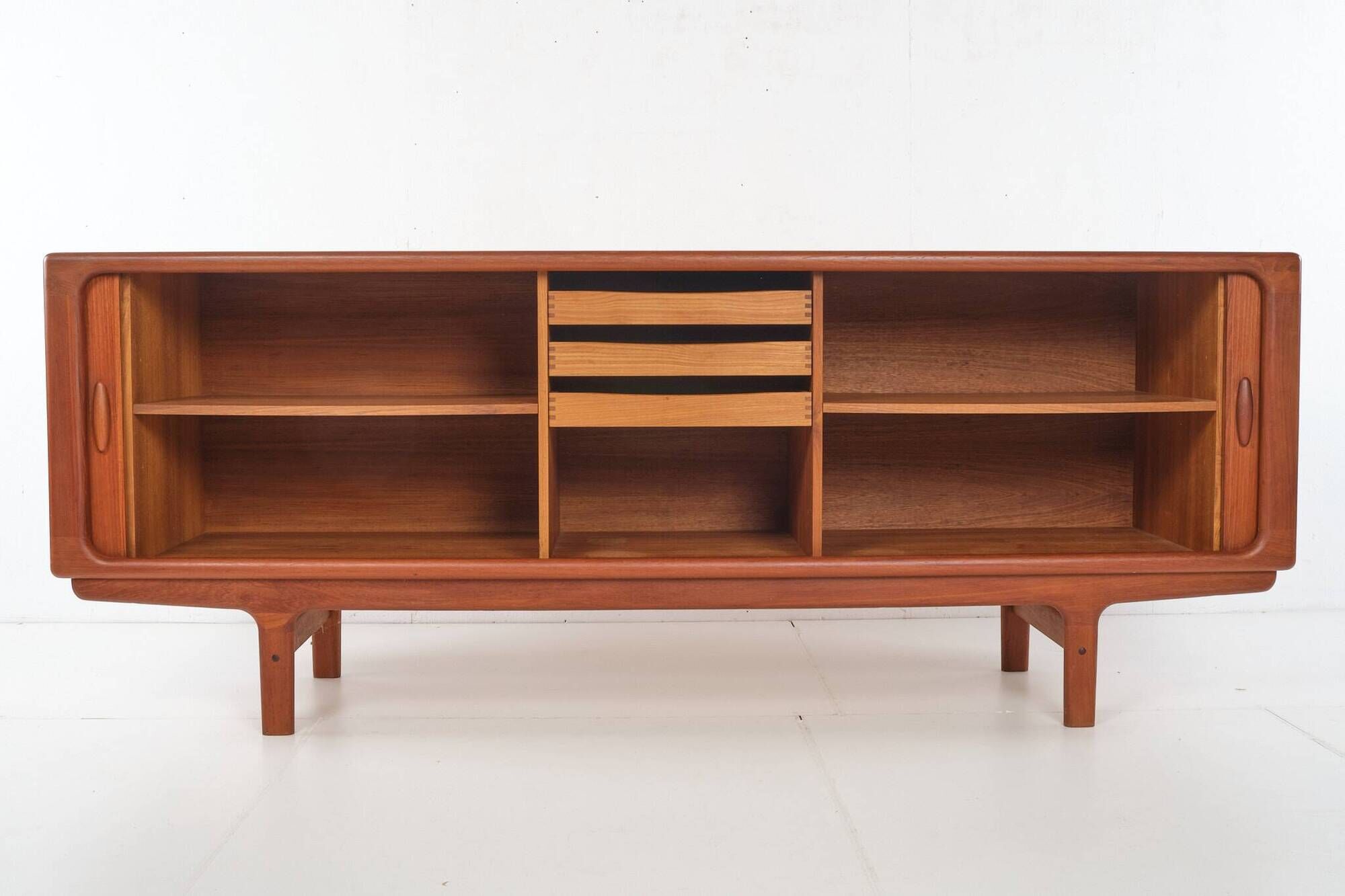 Buffet with roller shutter doors, Danish, vintage, teak, produced by Dyrlund.