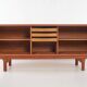 Buffet with roller shutter doors, Danish, vintage, teak, produced by Dyrlund.