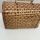 Cage Cat carrier basket in wicker/rattan, vintage