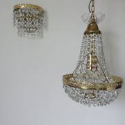 "Hot air balloon" chandelier with Deknudt stamps, 40s