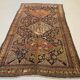 Antique tribal qashqai rug 275x157 cm, medium, oriental carpet truly shabby chic
