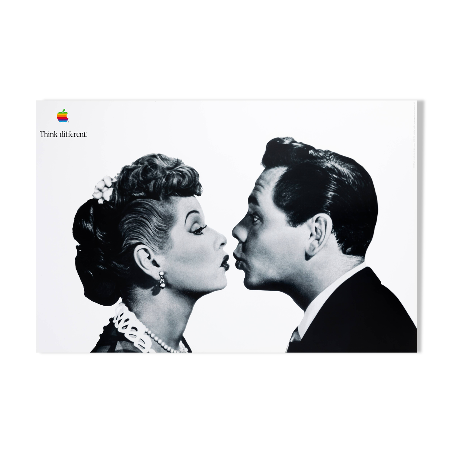 Apple think different :  lucille ball, desi arnaz, affiche originale