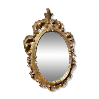 Mirror with wooden frame