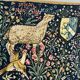 Reproduction tapisserie murale tissée main "Cueillette de fruits XVIème s. Musée du Louvre