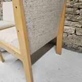 Pair of 1970s loop wool lounge chairs