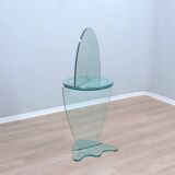 Miroir de courtoisie pivotant sur pied vintage des années 1990
