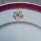 13 H and S monogram dessert plates