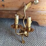 Wall lamp in gold metal