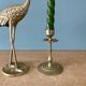 Antique brass candlestick holder