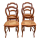 4 chaises à manger cannées Louis Philippe du 19ème