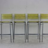 Set of four barstools by Tito Agnoli for Pierantonio Bonacina