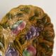 Sarreguemines barbotine oval dish with fruit decoration